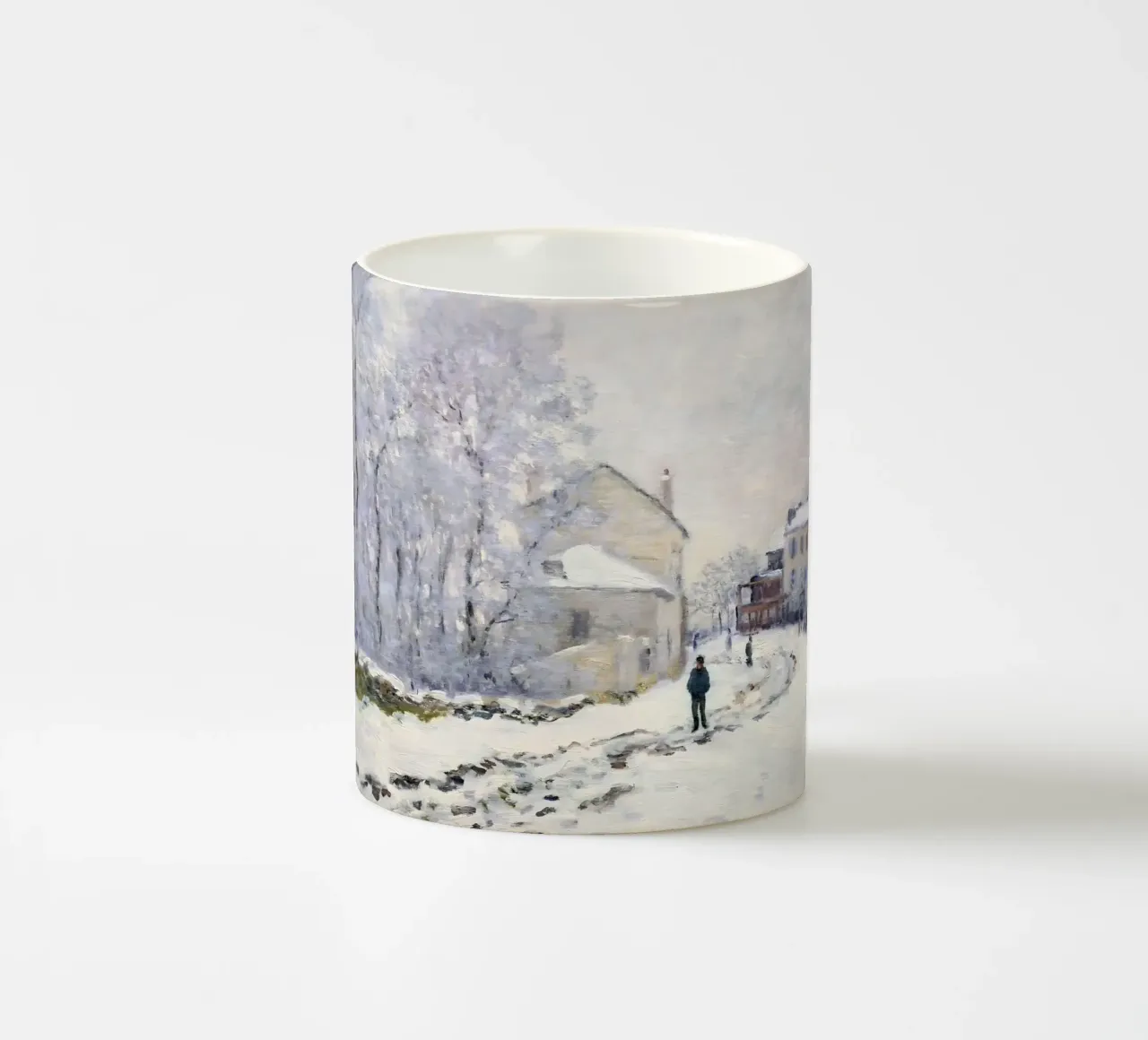 Monet Neve ad Argenteuil - Paesaggio invernale impressionista tazza in ceramica da ClubArt