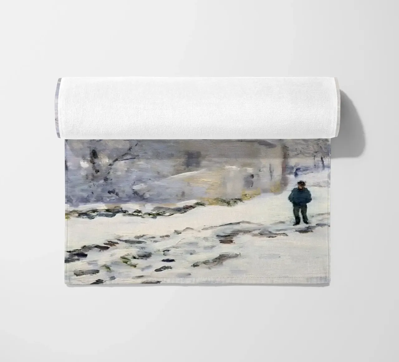Monet Neve ad Argenteuil - Paesaggio invernale impressionista telo mare da ClubArt