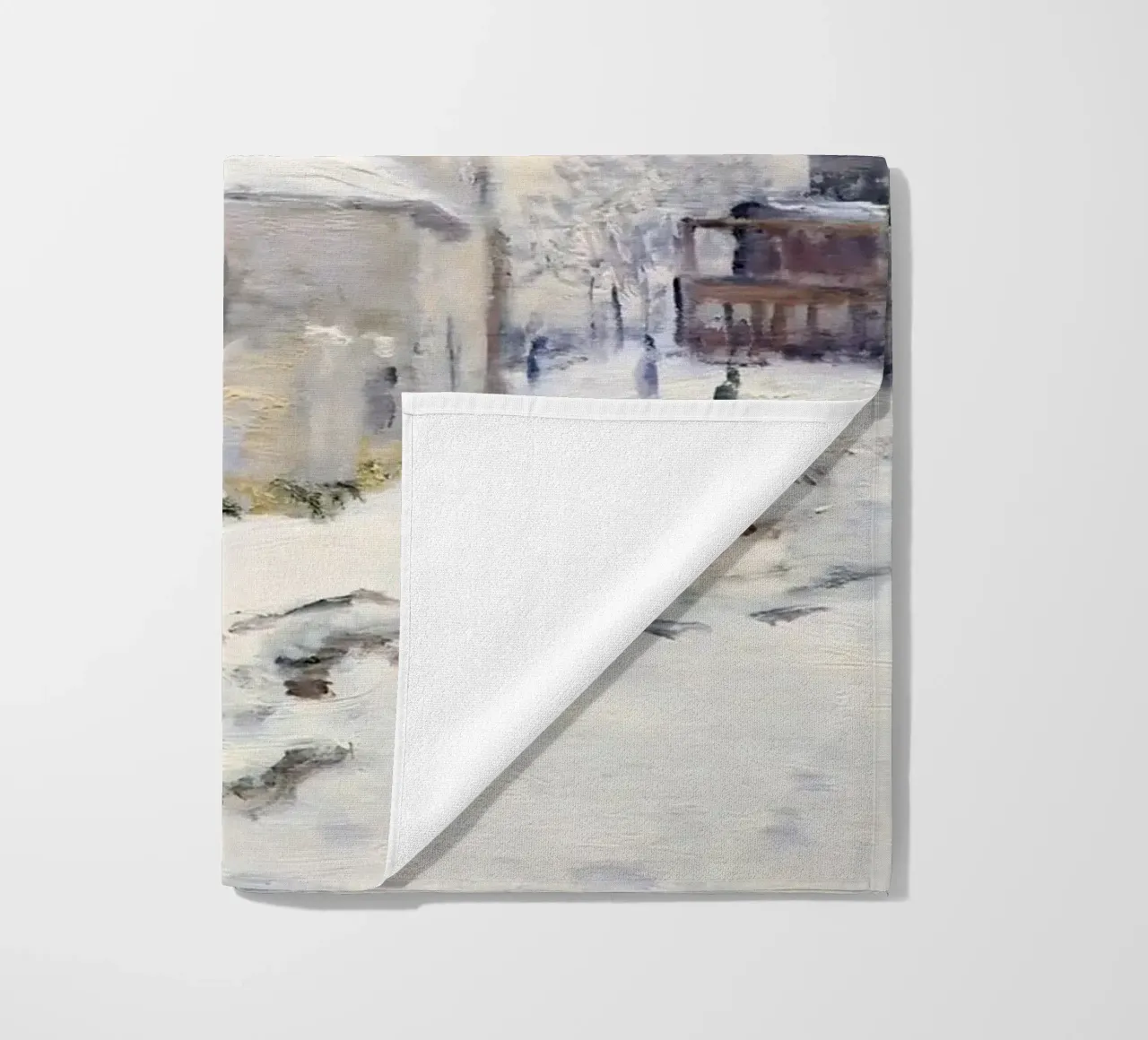 Monet Neve ad Argenteuil - Paesaggio invernale impressionista telo mare da ClubArt