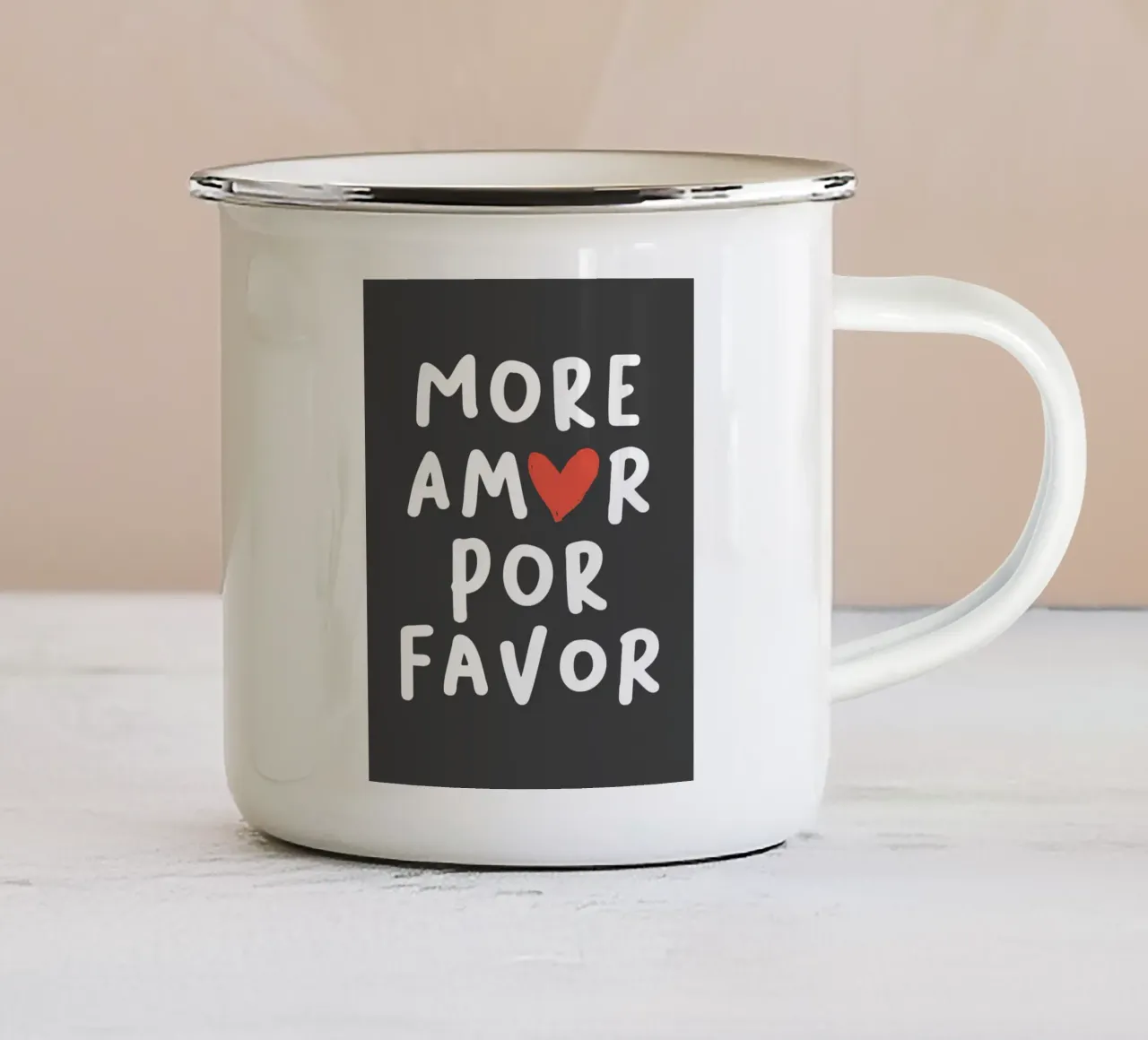 Più amore per favore tazza in smalto da Artezza