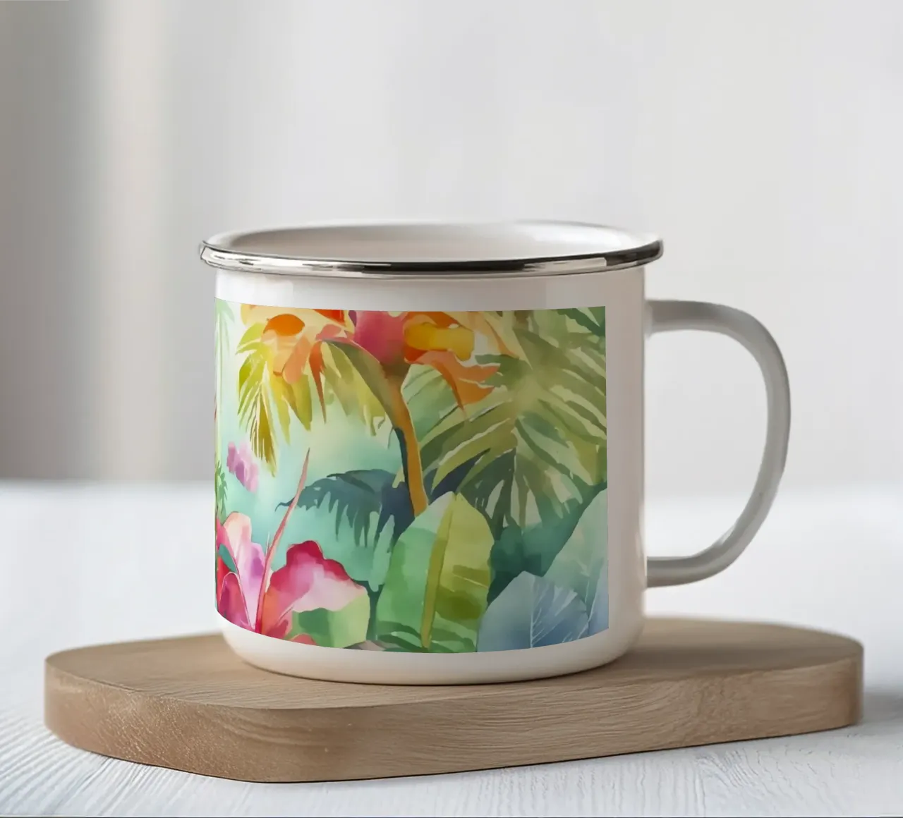 Giungla tropicale di colori tazza in smalto da Andrea Haase Modern Home