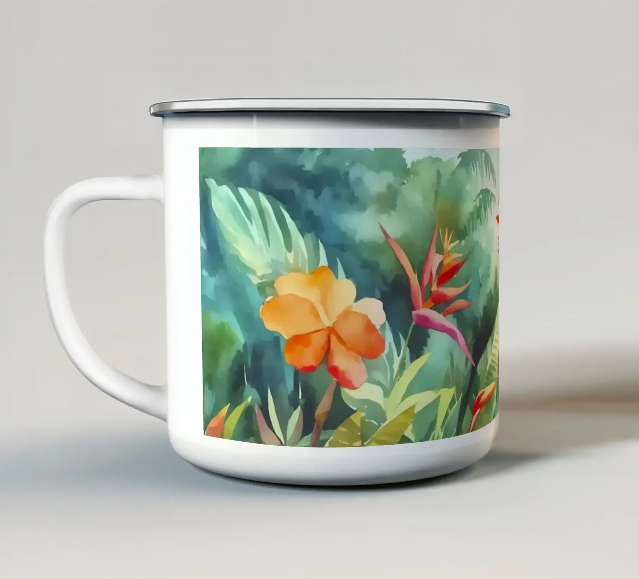 Giungla tropicale di colori tazza in smalto da Andrea Haase Modern Home
