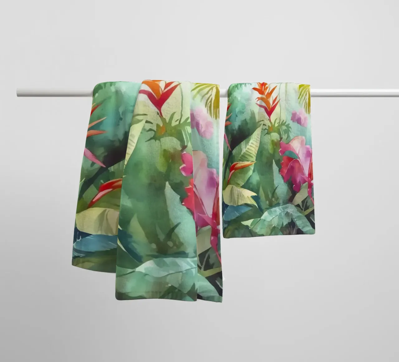 Giungla tropicale di colori asciugamano da bagno da Andrea Haase Modern Home
