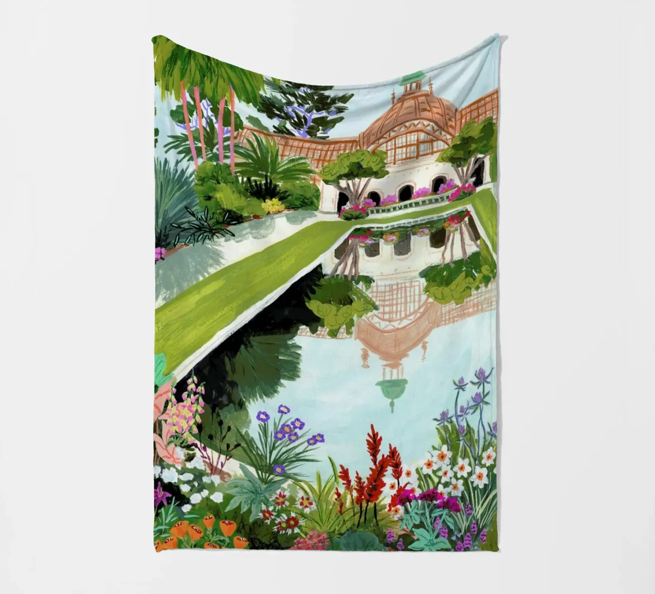 Balboa Park fleece blanket by Sarah Gesek