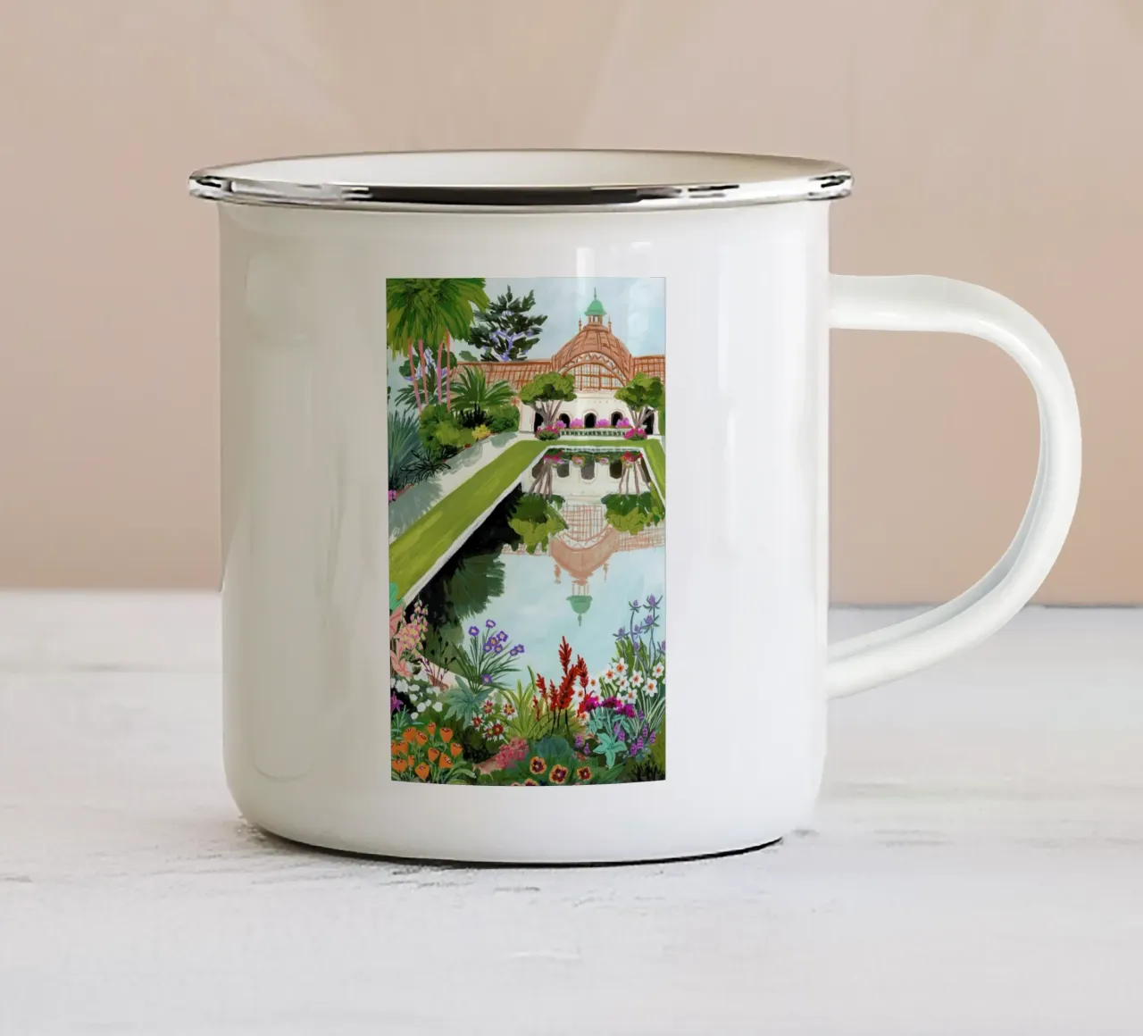 Balboa Park tazza in smalto da Sarah Gesek
