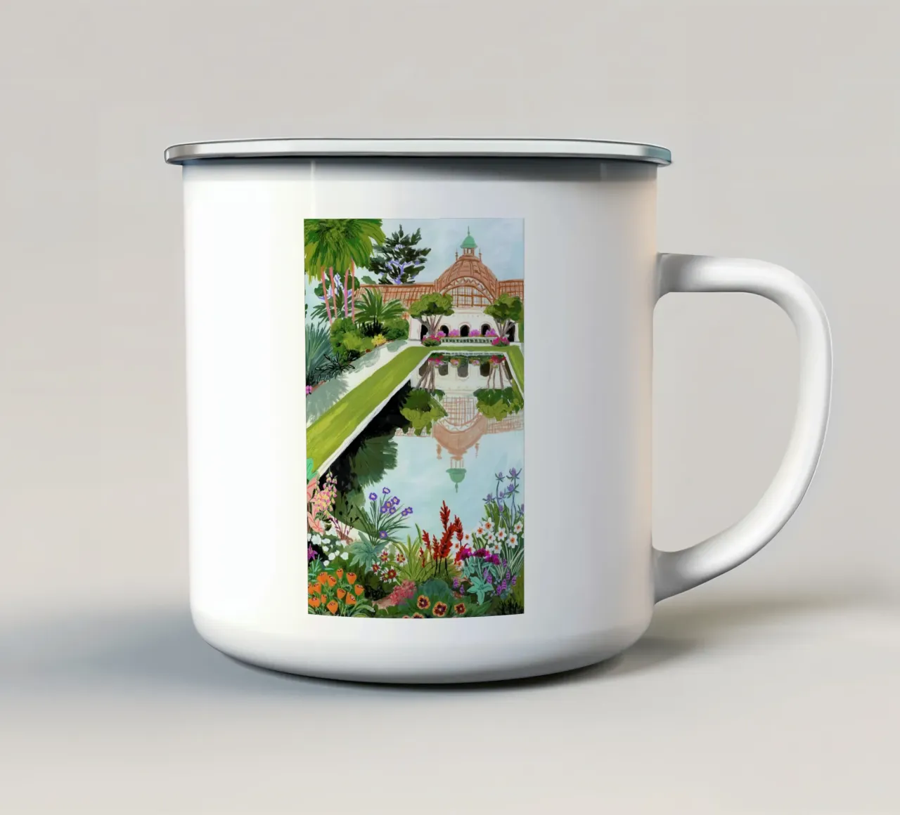 Balboa Park tazza in smalto da Sarah Gesek