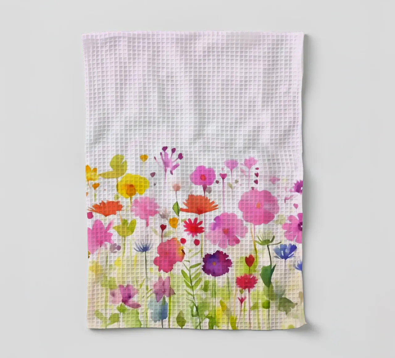 Acquerello sui fiori selvatici del prato di primavera canovaccio da cucina da Andrea Haase Modern Home