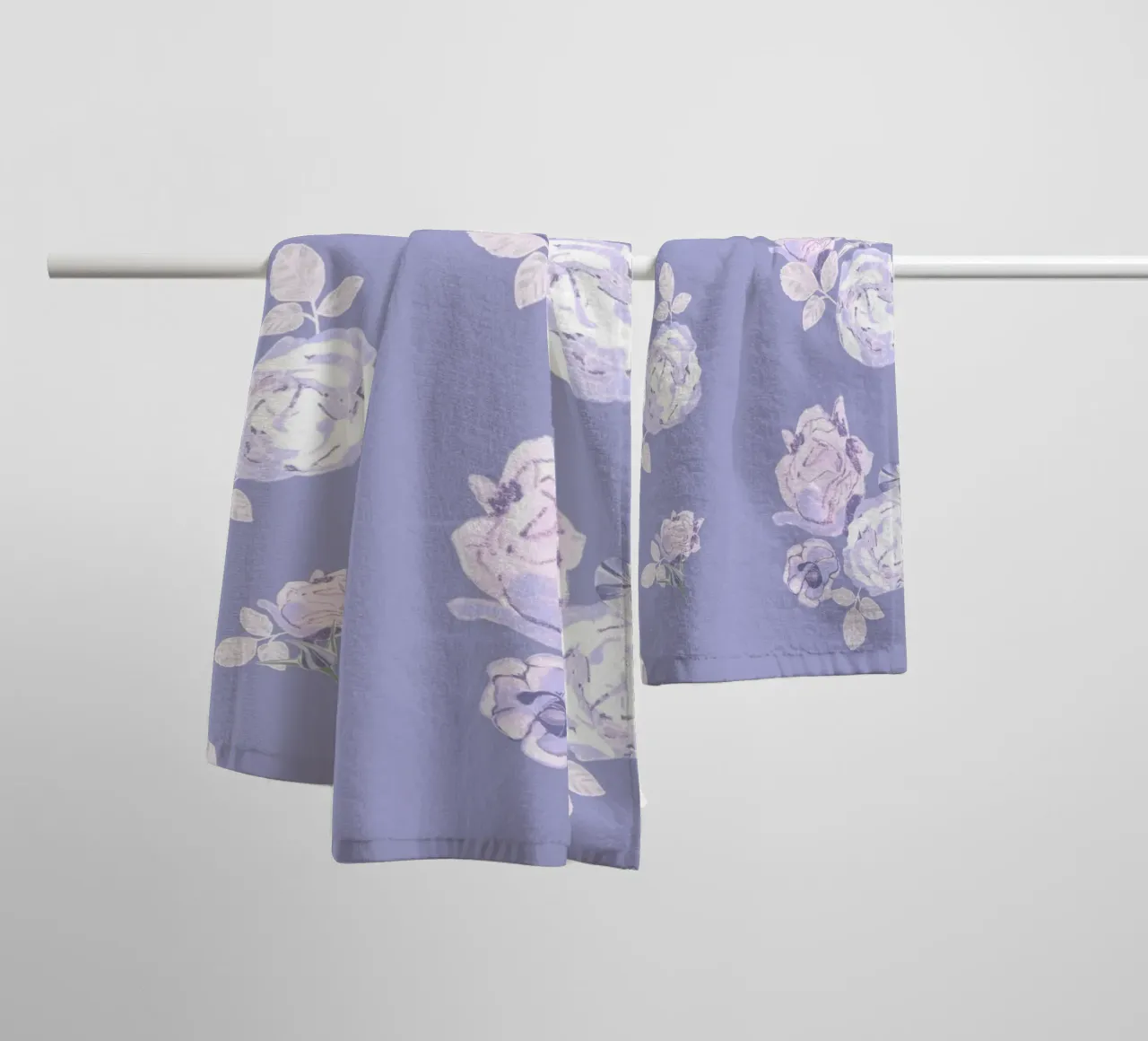 Lilac roses pattern towel by gulsengunel