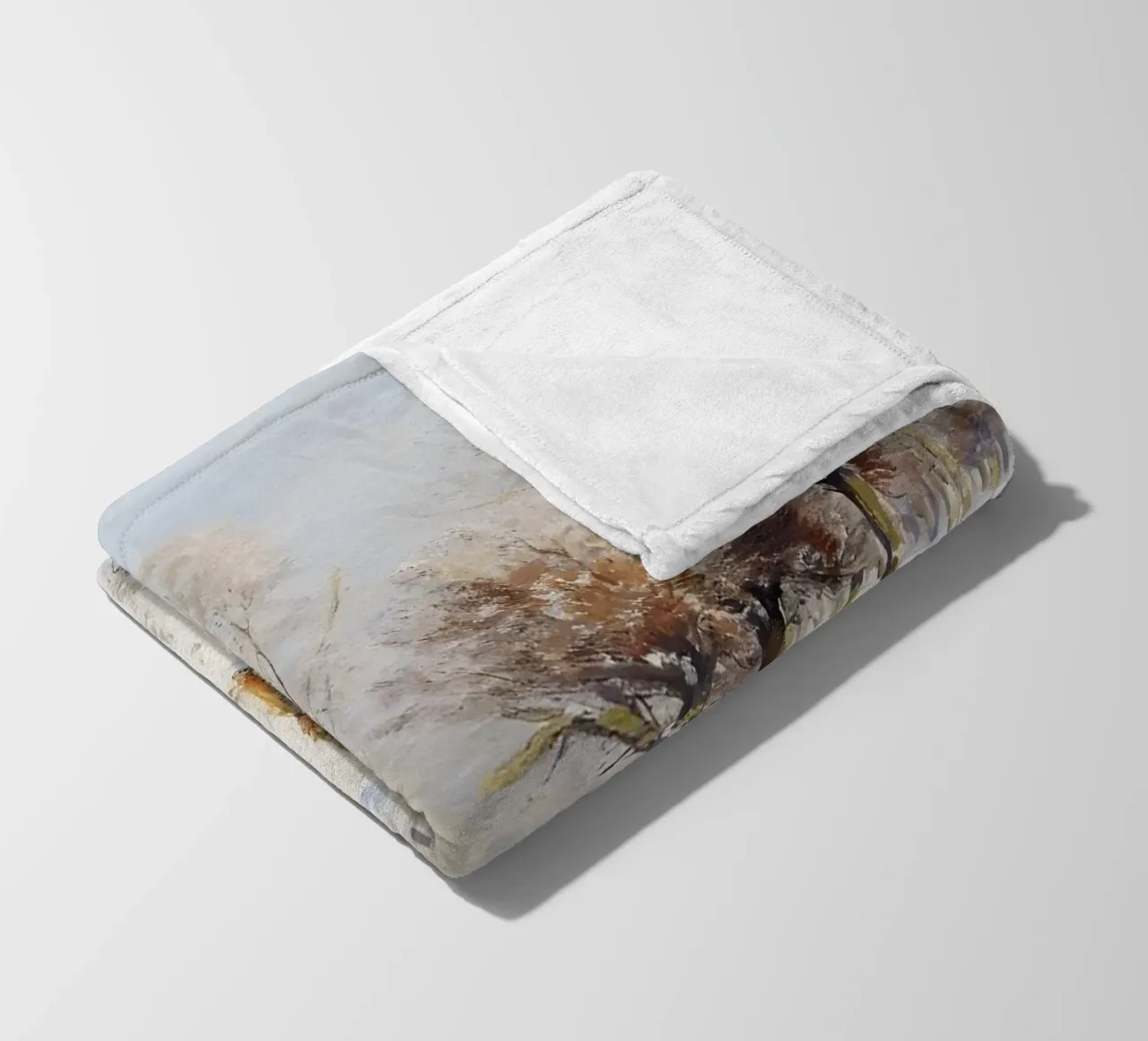 Hunter & Hounds Paesaggio invernale - Sentiero innevato coperta in pile da ClubArt