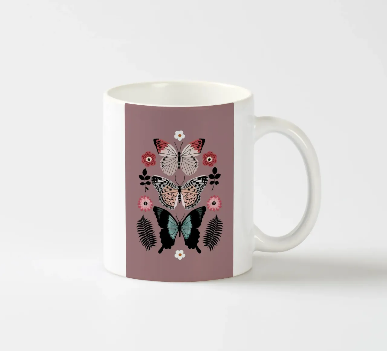 Butterflies Totem2 tazza in ceramica da cafelab