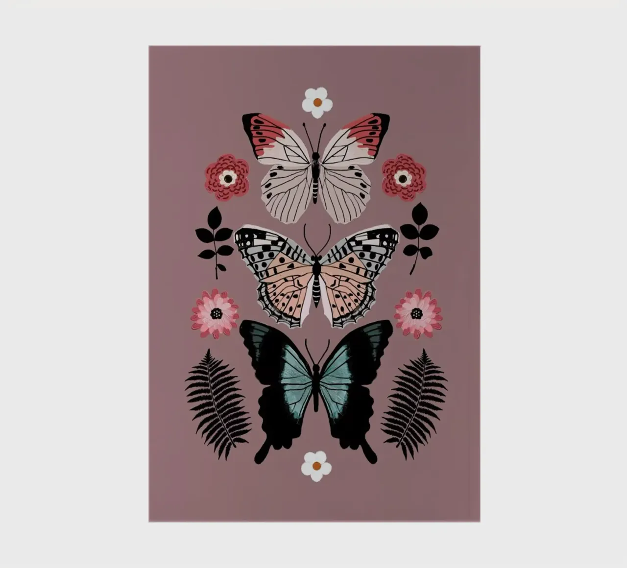 Butterflies Totem2 notebook by cafelab