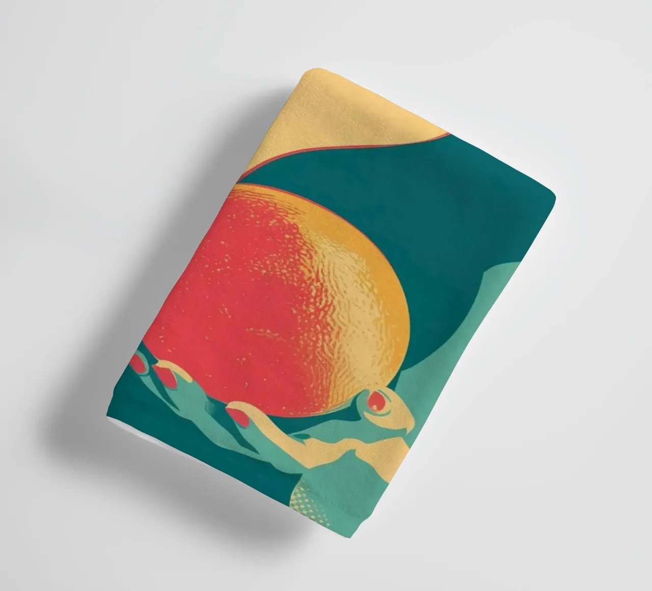Grapefruitgodin | Retro pin-up ontmoet voedselkunst badhanddoek van Autofocus