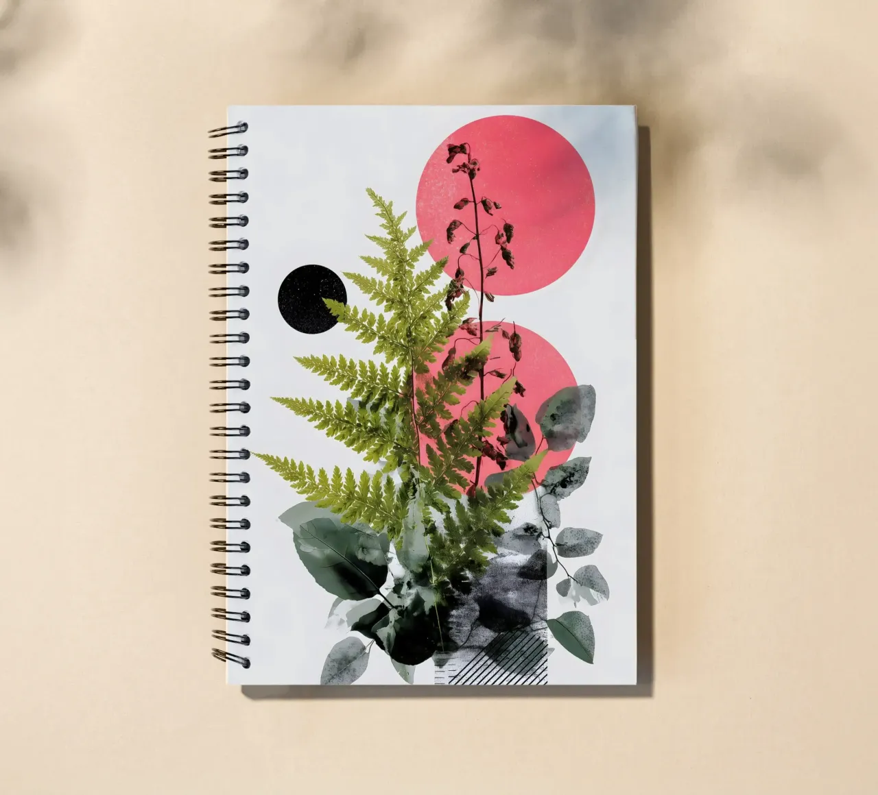 fern botany abstract art spiral notebook by Studio Verde