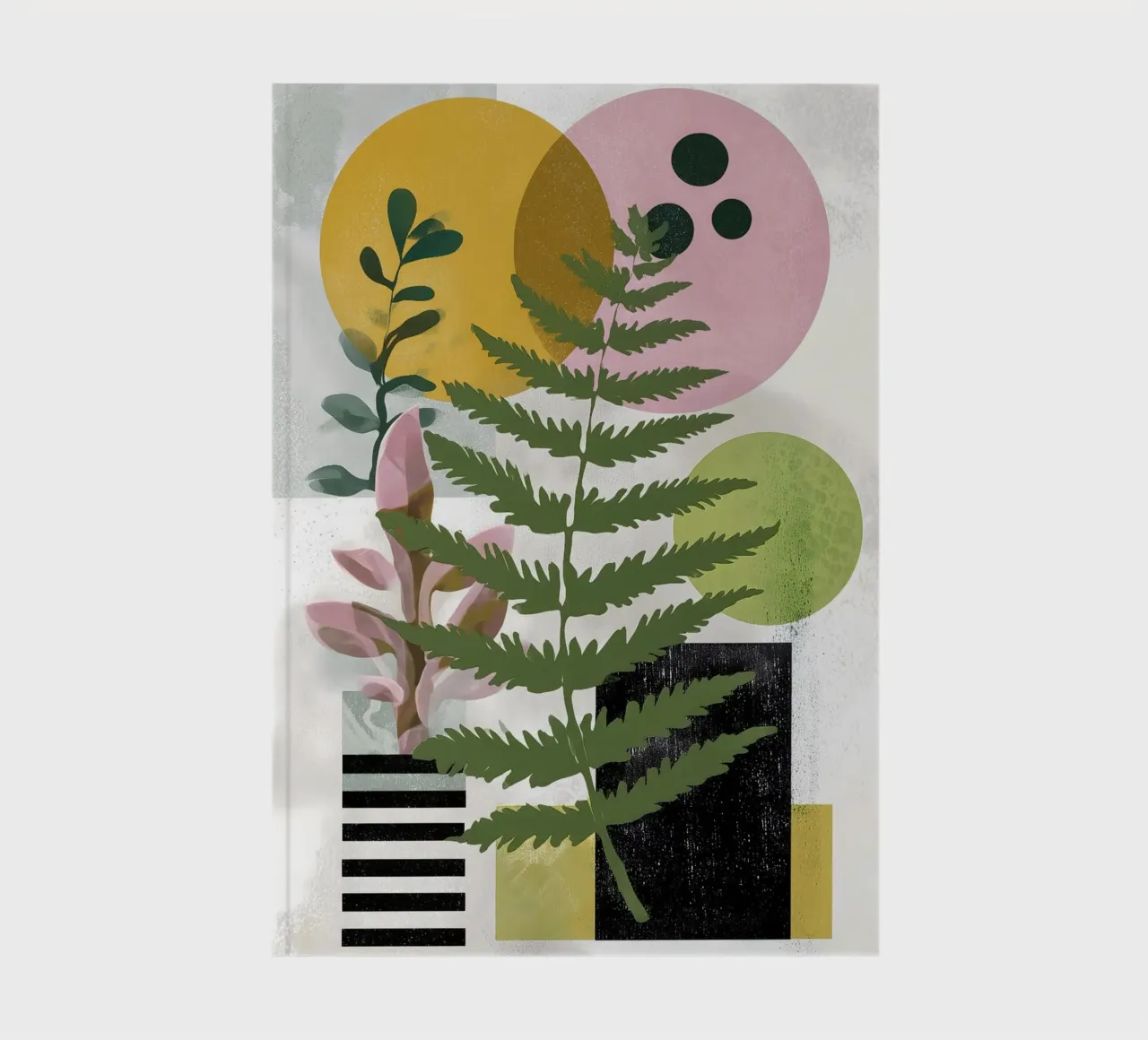 Fern abstract botany art notebook by Studio Verde