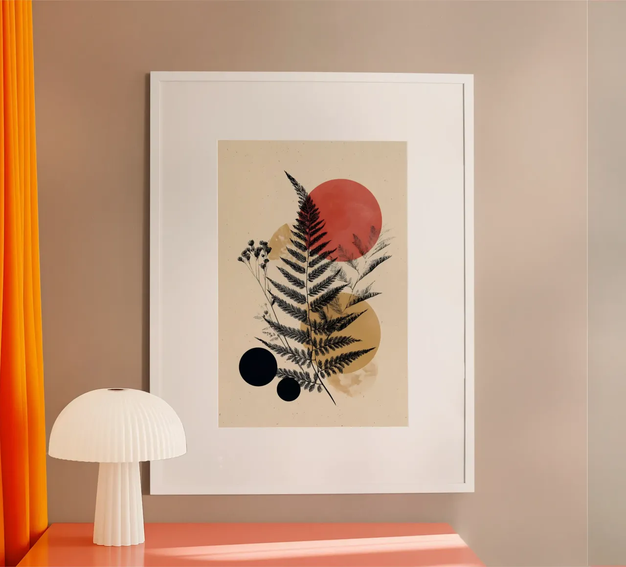Arte botánico con helechos poster de Studio Verde