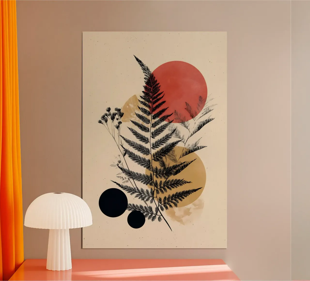 Arte botánico con helechos poster de Studio Verde