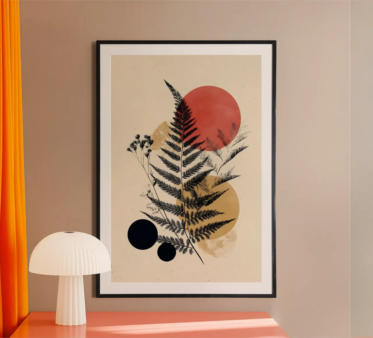 Arte botánico con helechos poster de Studio Verde