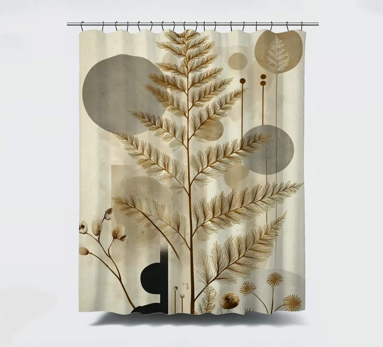 Farn Botanik Kunst Duschvorhang von Studio Verde