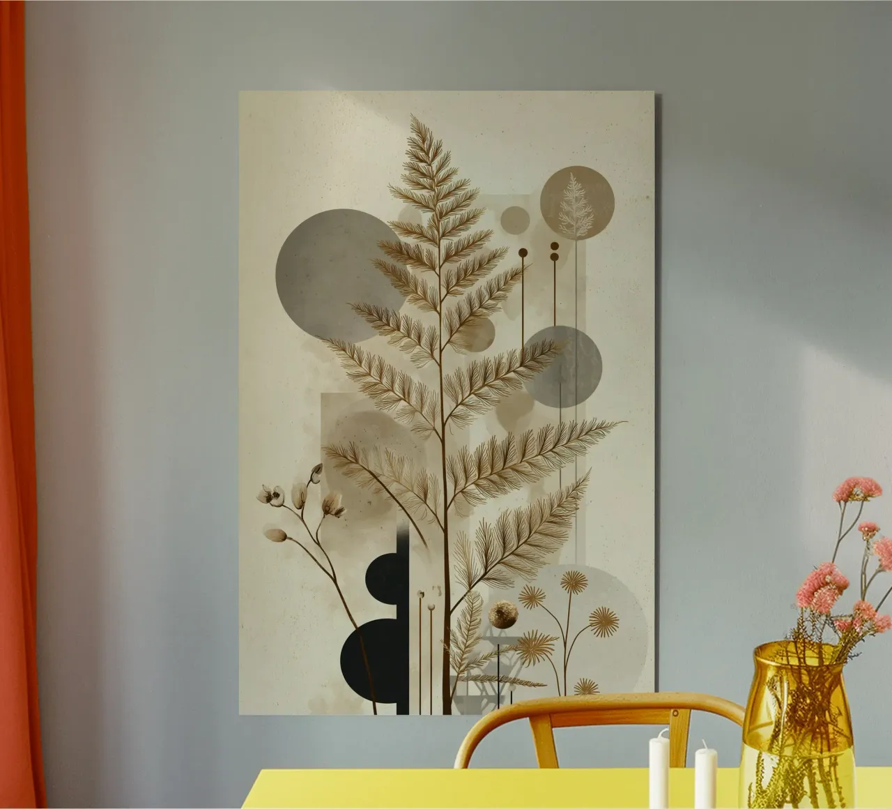 Arte botanica delle felci alluminio dibond da Studio Verde