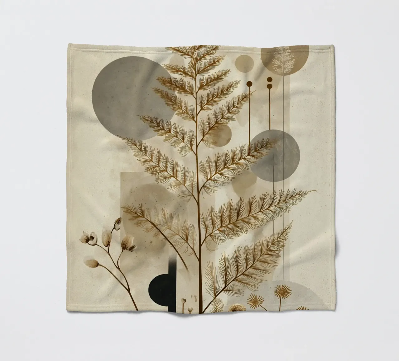Arte botanica delle felci coperta in pile da Studio Verde