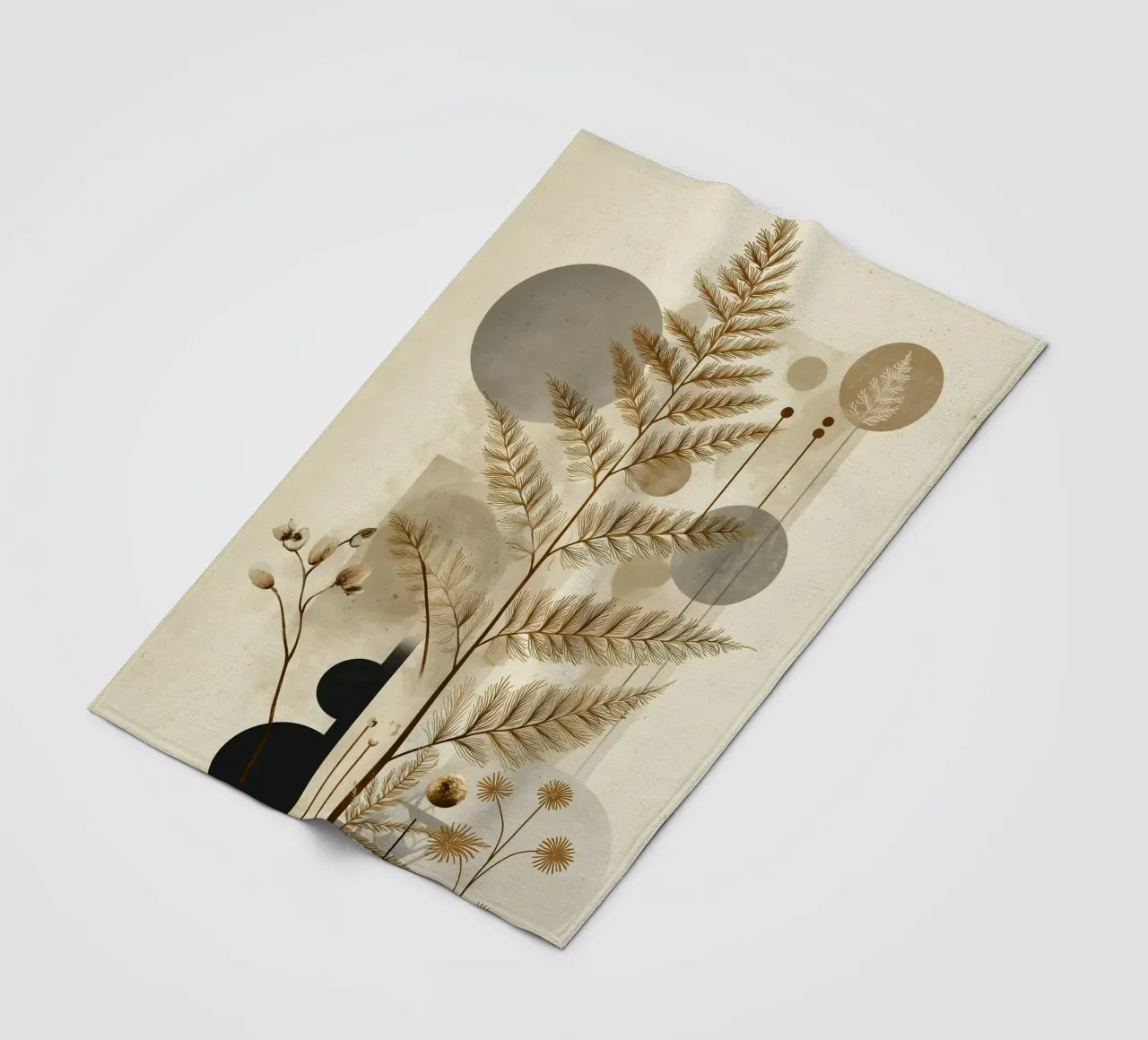 Arte botanica delle felci coperta in pile da Studio Verde