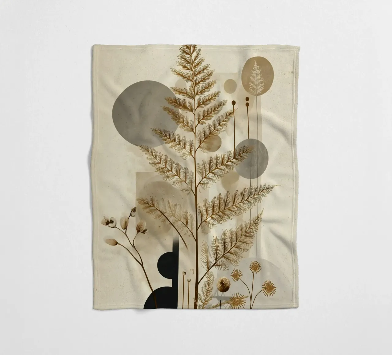 Arte botanica delle felci coperta in pile da Studio Verde