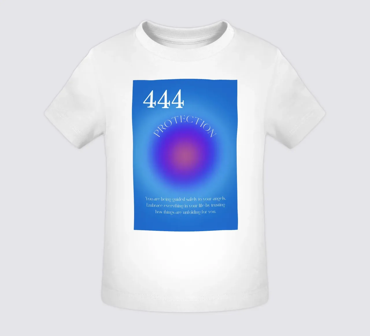 Angelo n. 444 Protezione Blu Viola Aura Gradiente Arte maglietta neonato da homdeco