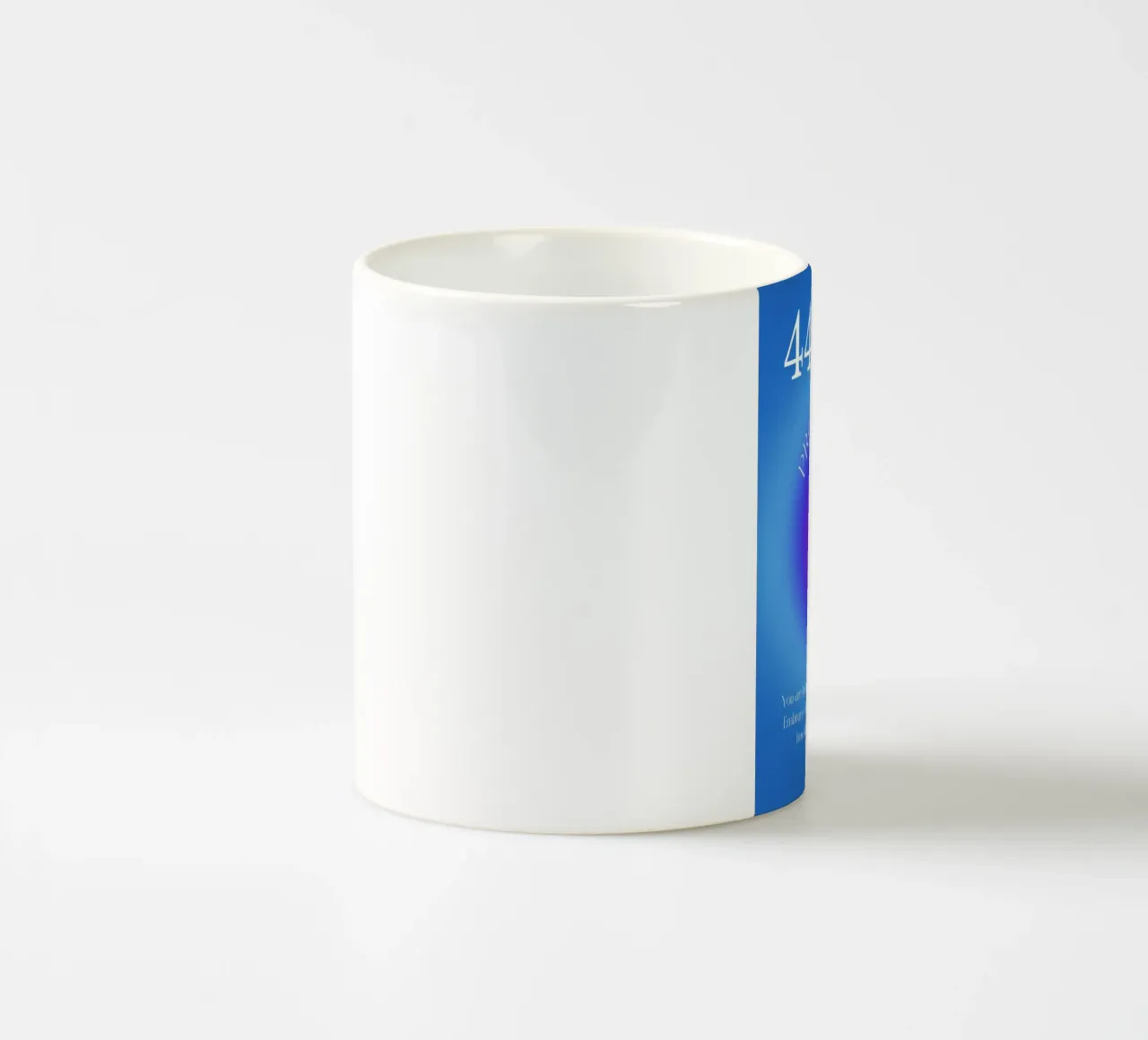 Angelo n. 444 Protezione Blu Viola Aura Gradiente Arte tazza in ceramica da homdeco