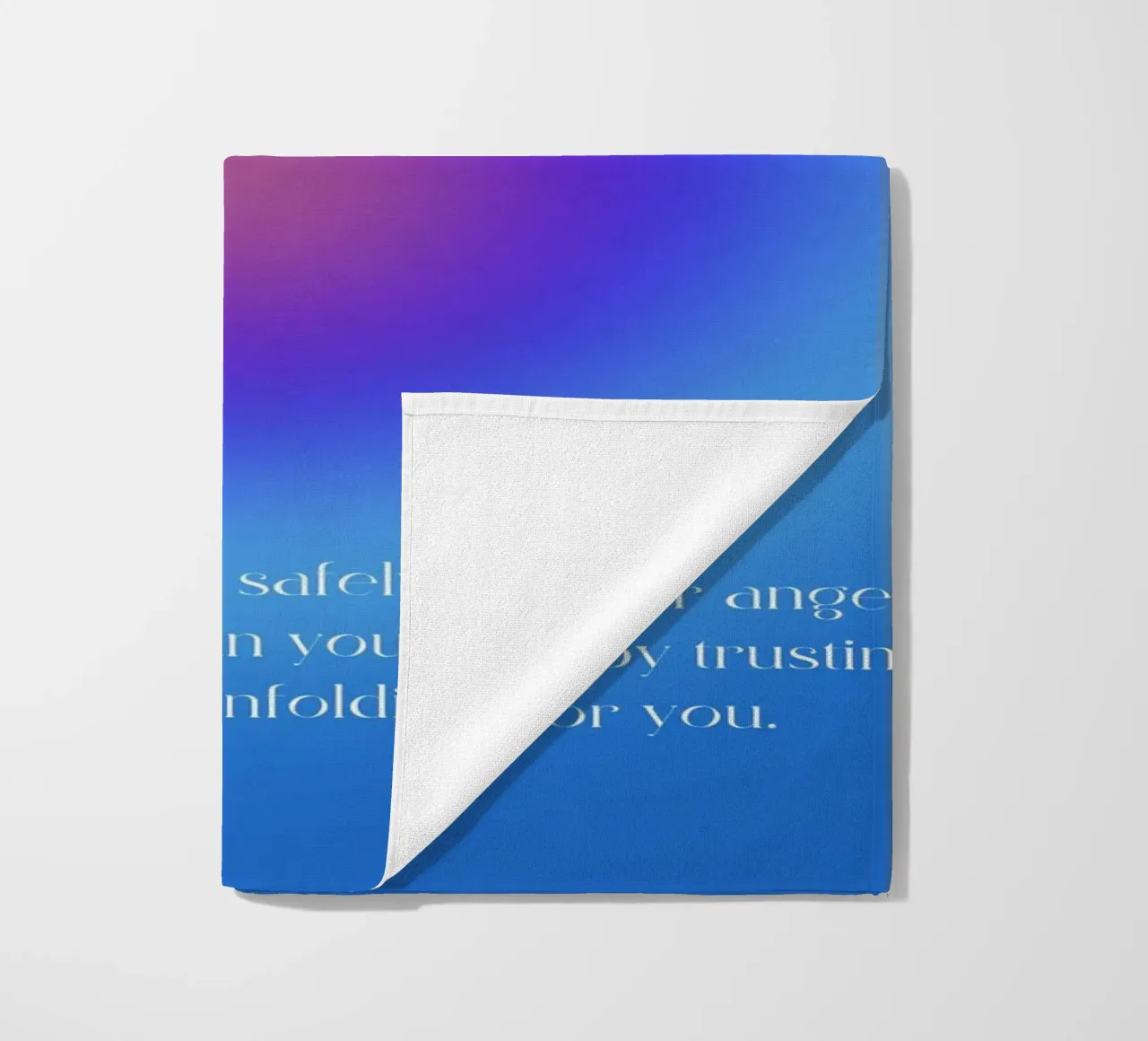 Angelo n. 444 Protezione Blu Viola Aura Gradiente Arte telo mare da homdeco