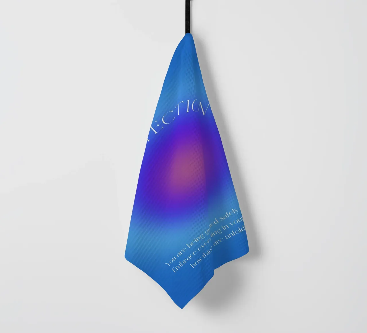 Ange n° 444 Protection Bleu Violet Aura Gradient Art torchon de homdeco