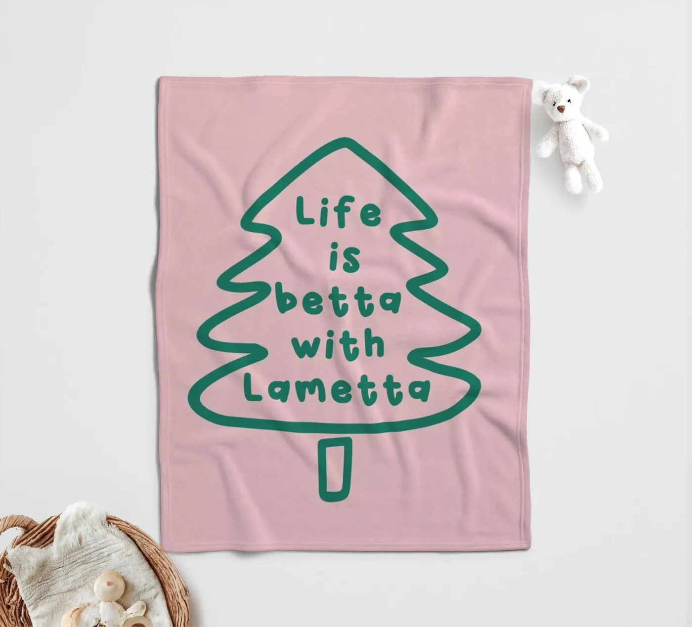 Lametta fleece blanket by XOXO Arte