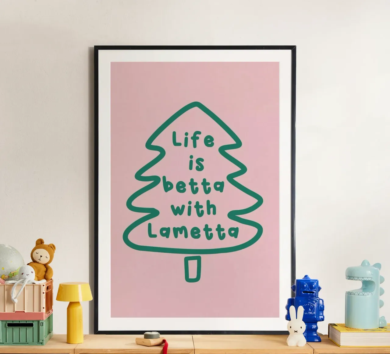 Lametta poster con telaio in alluminio da XOXO Arte