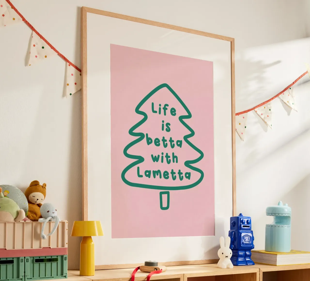 Lametta poster con telaio in alluminio da XOXO Arte