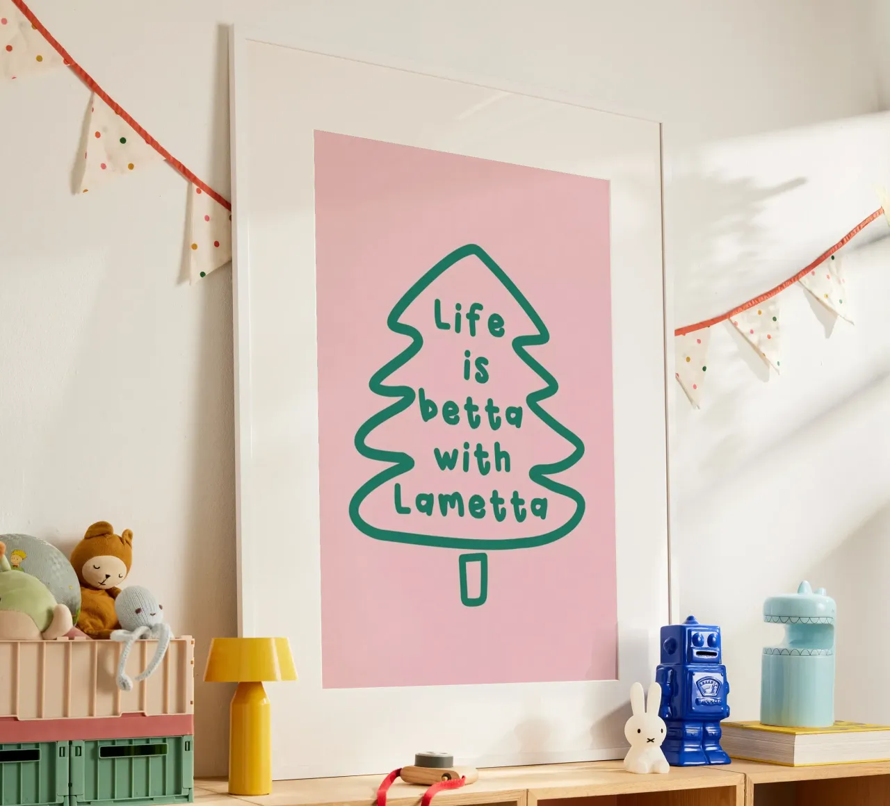 Lametta poster con telaio in alluminio da XOXO Arte
