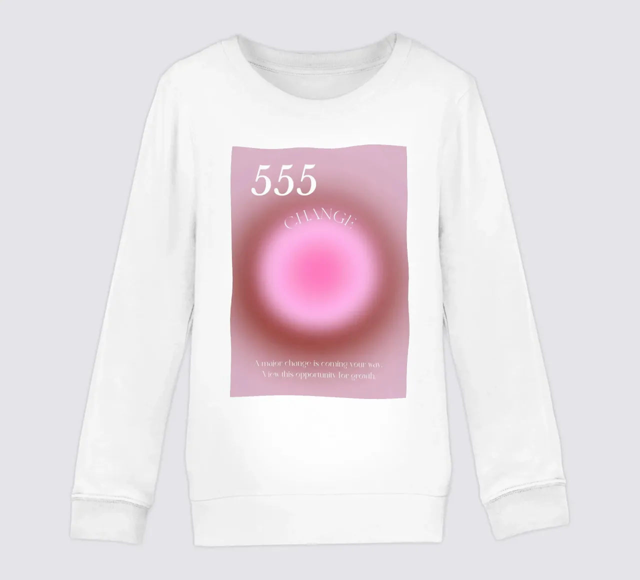 Angelo n. 555 Cambiamento dell'aura rosa Gradiente Poster Art felpa bambino da homdeco