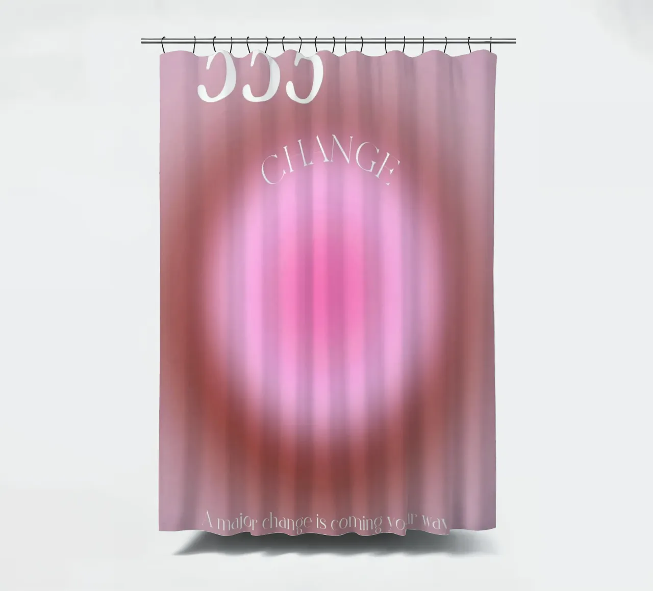Angel No. 555 Cambio Aura Rosa Gradiente Poster Art cortina de baño de homdeco