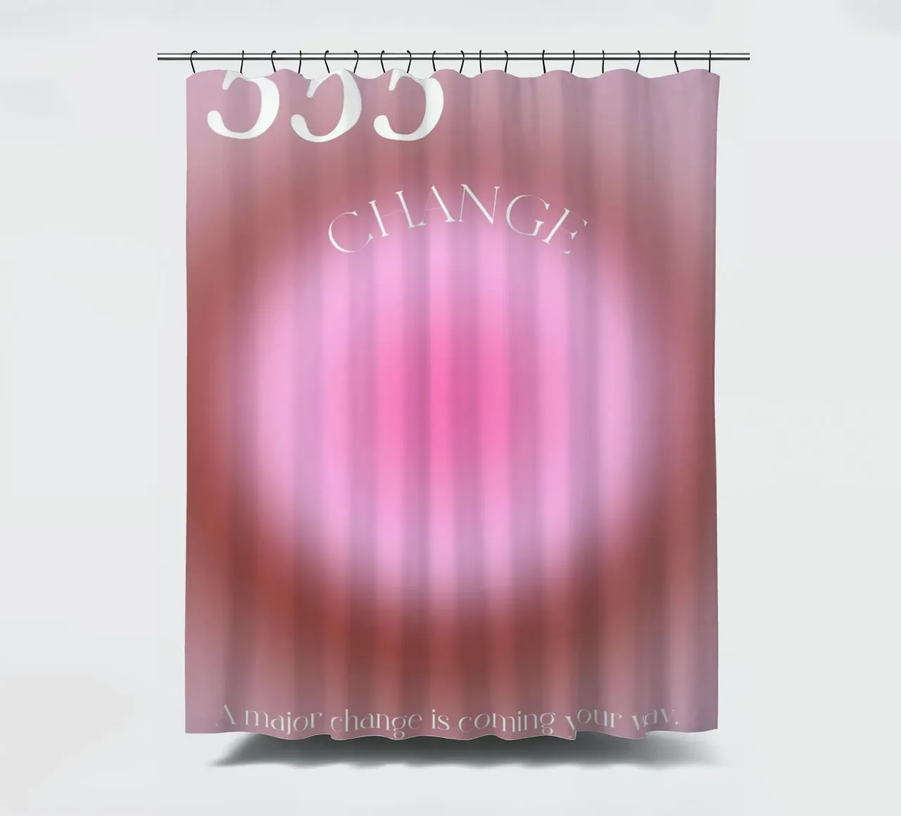 Angel No. 555 Cambio Aura Rosa Gradiente Poster Art cortina de baño de homdeco