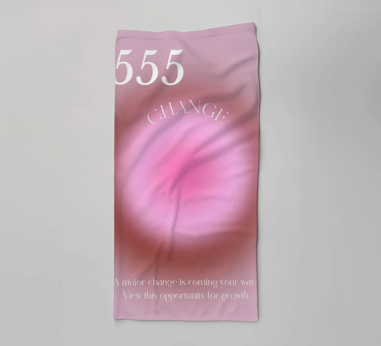 Angelo n. 555 Cambiamento dell'aura rosa Gradiente Poster Art asciugamano da bagno da homdeco
