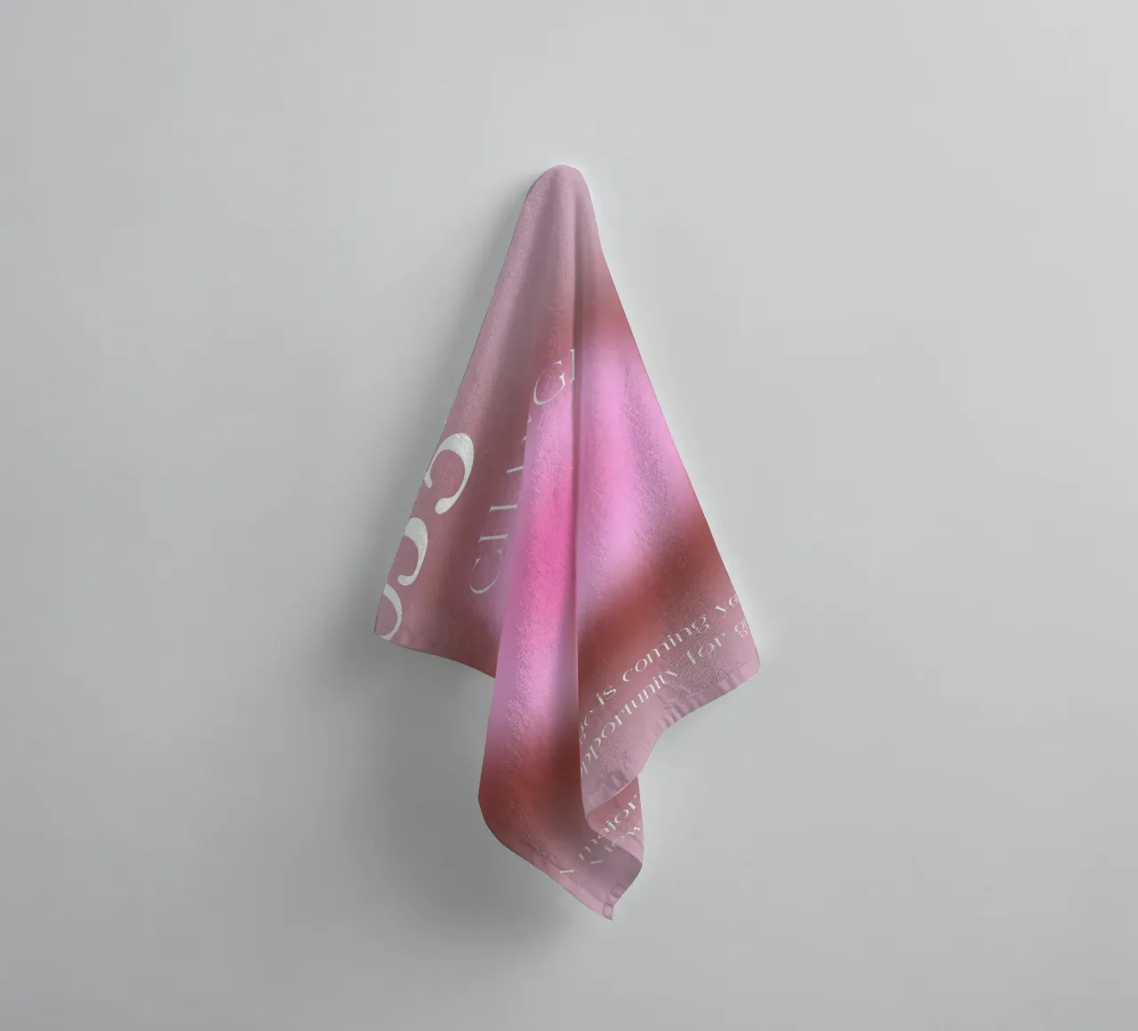 Angelo n. 555 Cambiamento dell'aura rosa Gradiente Poster Art asciugamano da bagno da homdeco