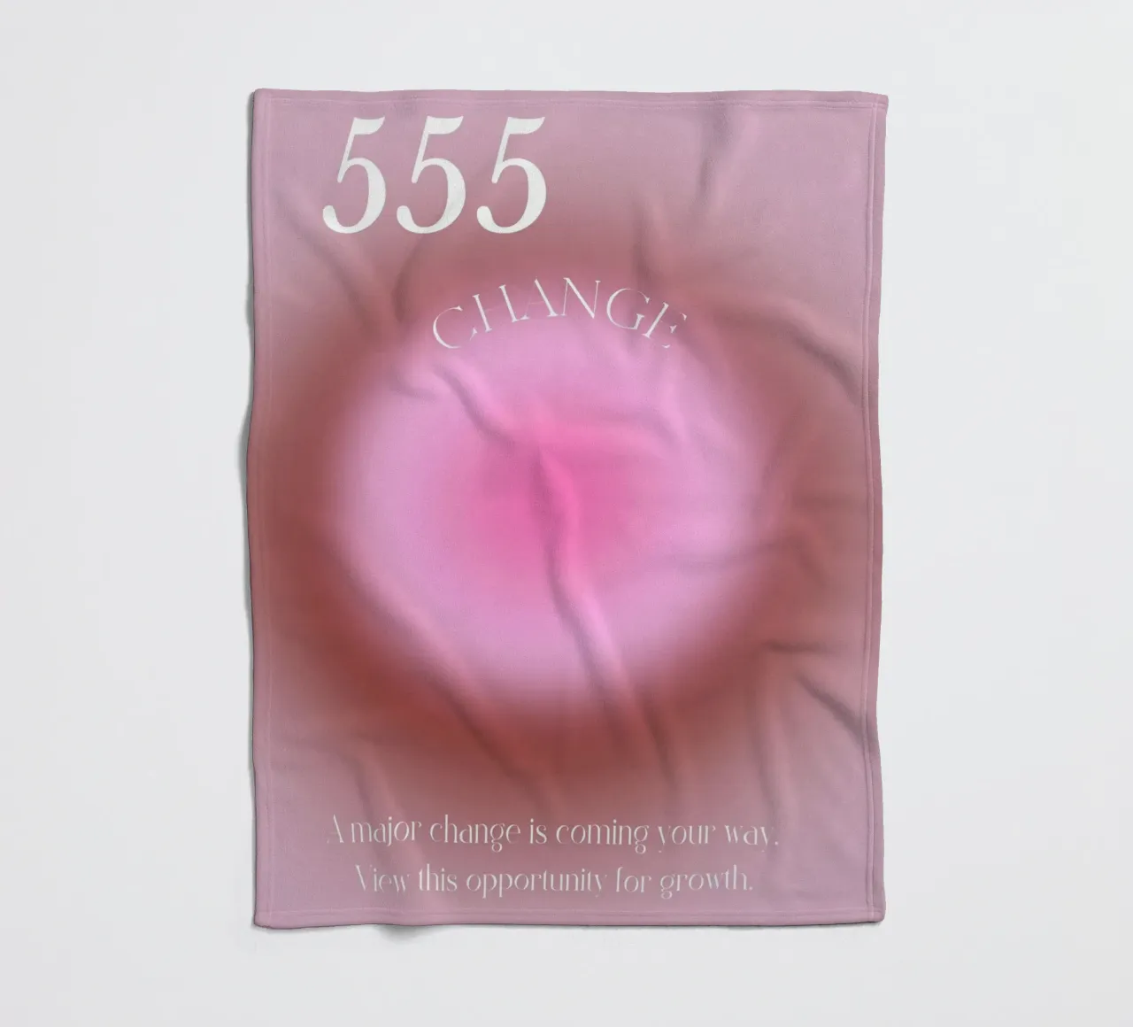 Angelo n. 555 Cambiamento dell'aura rosa Gradiente Poster Art coperta in pile da homdeco