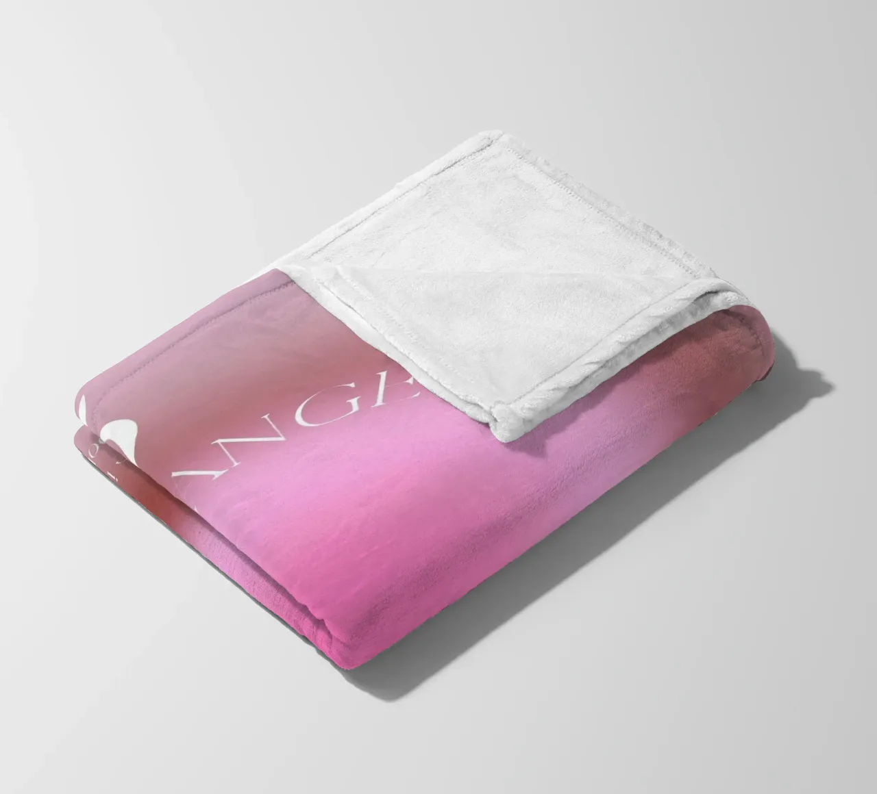 Angelo n. 555 Cambiamento dell'aura rosa Gradiente Poster Art coperta in pile da homdeco