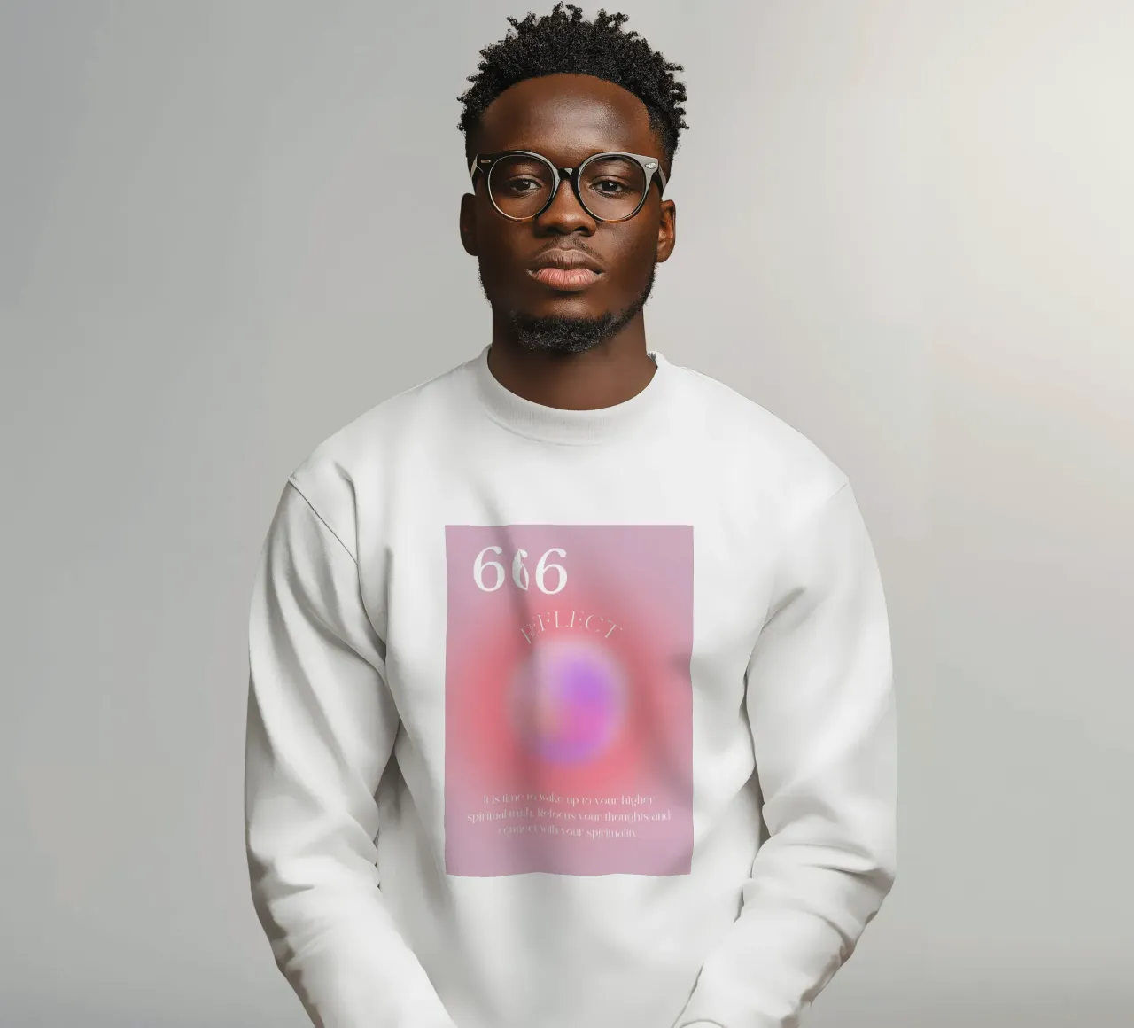 Angelo n. 666 Riflesso Rosa Viola Aura Gradiente Arte felpa da homdeco