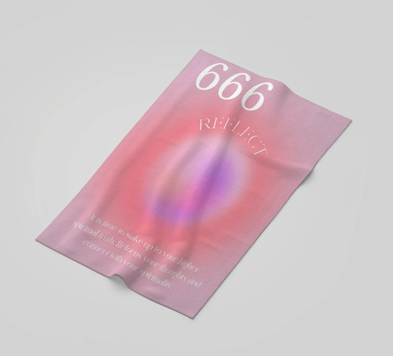 Angelo n. 666 Riflesso Rosa Viola Aura Gradiente Arte telo mare da homdeco