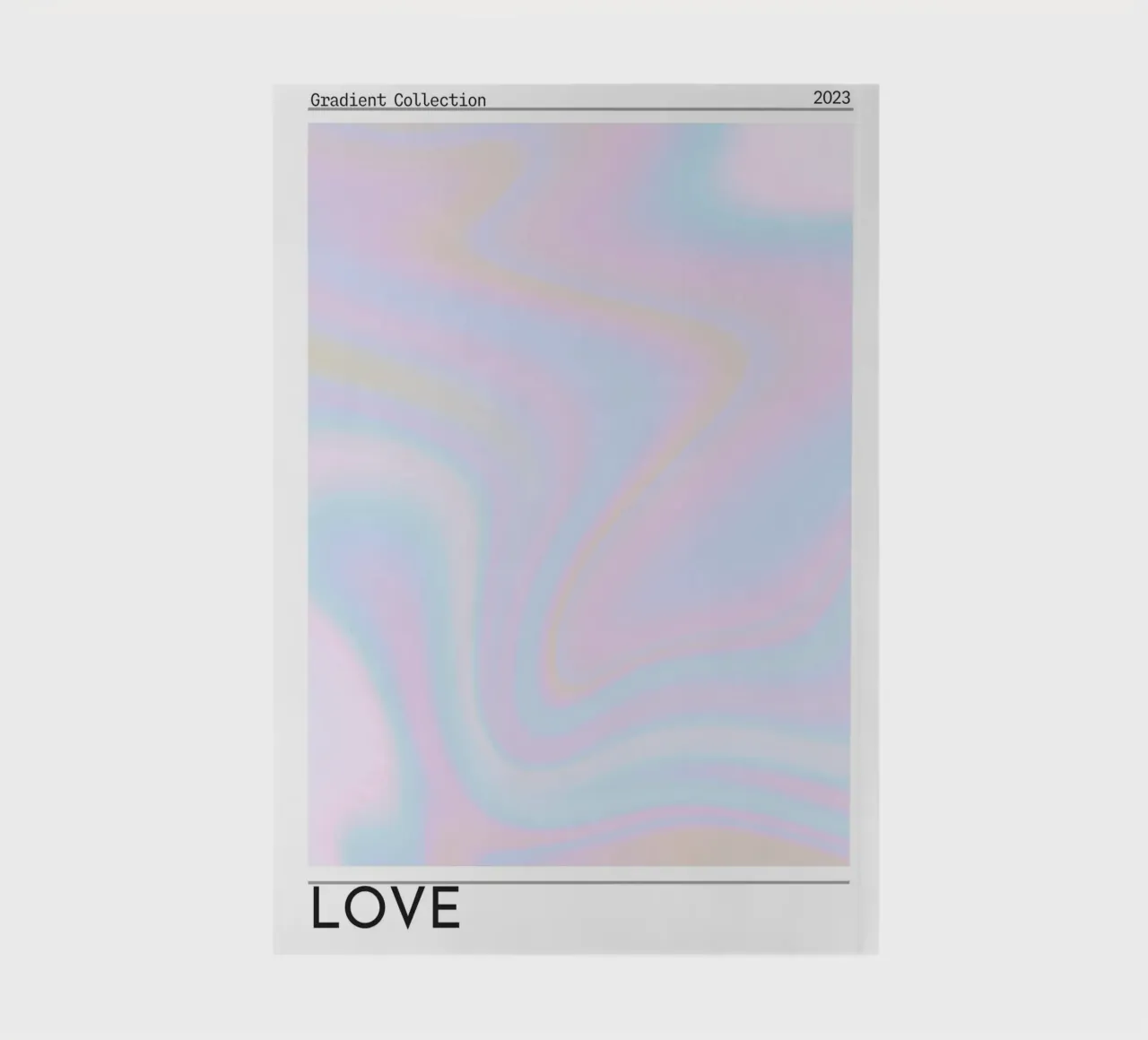 "LOVE" Pastel Aura Swirl Gradient Art Print 2023 notebook by homdeco