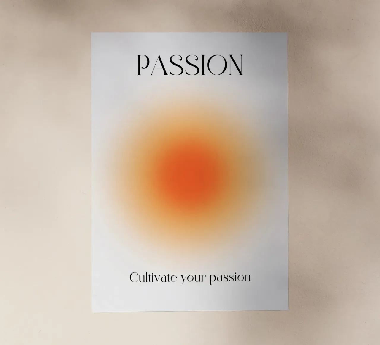 "Passione" Coltivate la vostra passione Aura Gradient Art pellicola backlit da homdeco