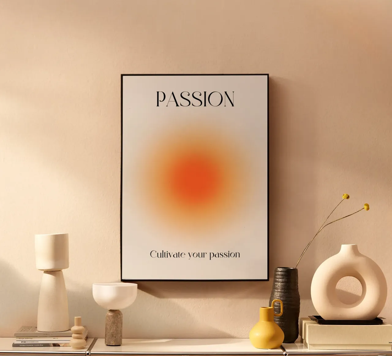 "Passione" Coltivate la vostra passione Aura Gradient Art alluminio dibond da homdeco