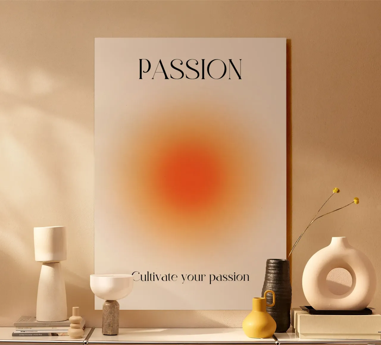 "Passione" Coltivate la vostra passione Aura Gradient Art alluminio dibond da homdeco