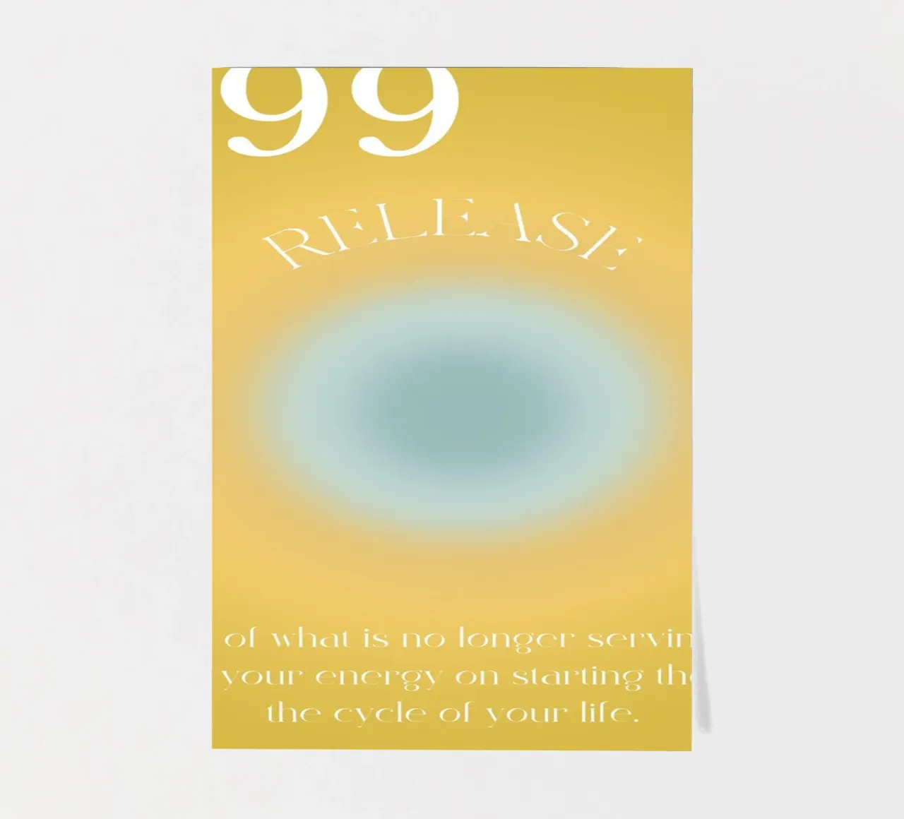 Angel No. 999 Release Yellow Blue Aura Gradient Art sticker sheet by homdeco