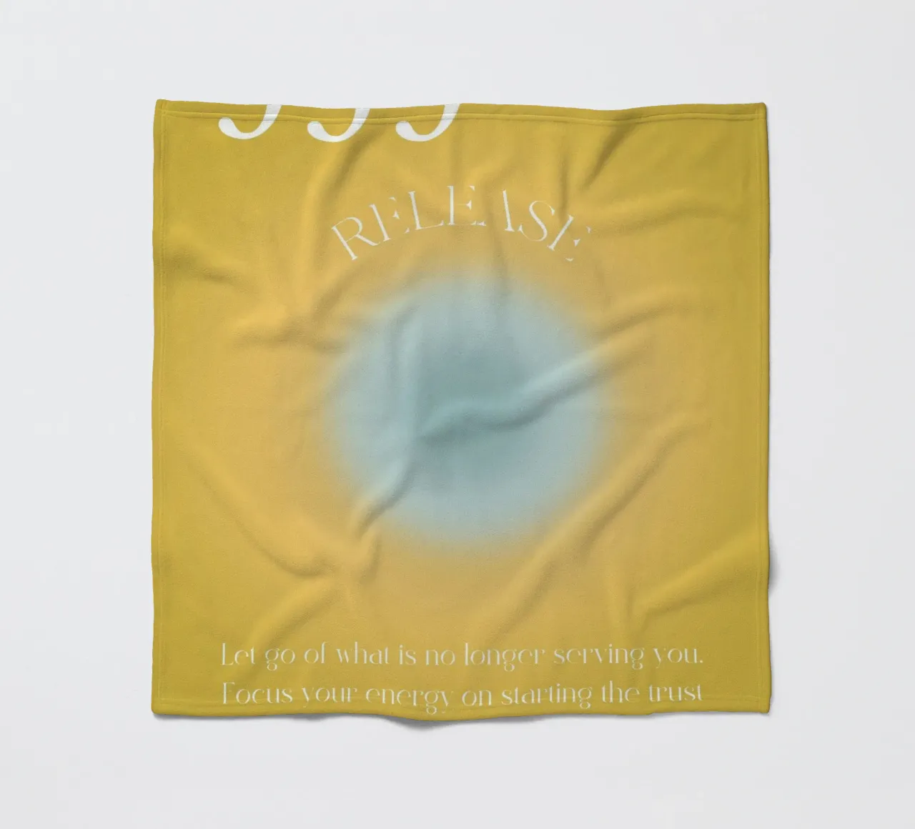 Angelo n. 999 Rilascio Giallo Blu Aura Arte Gradiente coperta in pile da homdeco