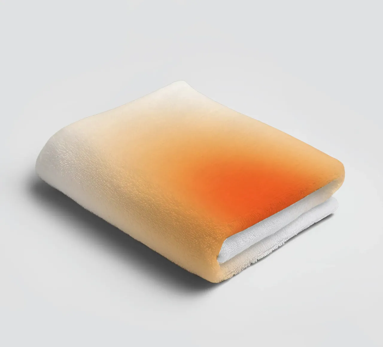 Levendig Oranje Aura Kleurverloop Abstracte Kunstdruk badhanddoek van homdeco